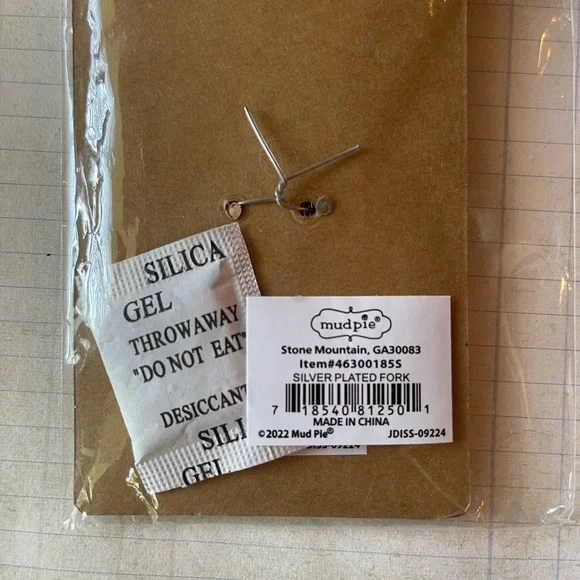 Mud Pie Charcuterie Silver Plated Fork - Picture 5 of 6